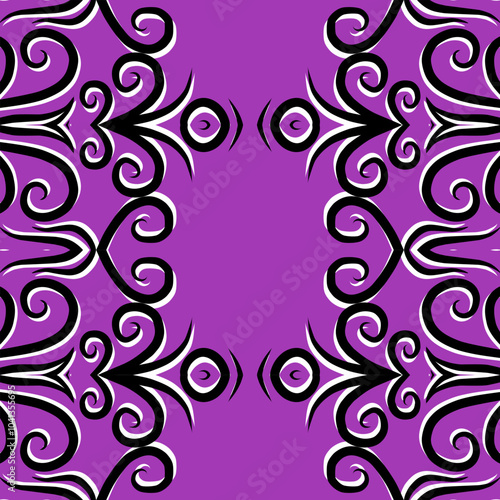 SIMPLE ART seamless batik dayak square pattern background design