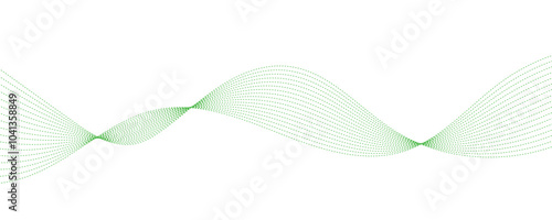 Abstract background with green wavy lines. Vector illustration