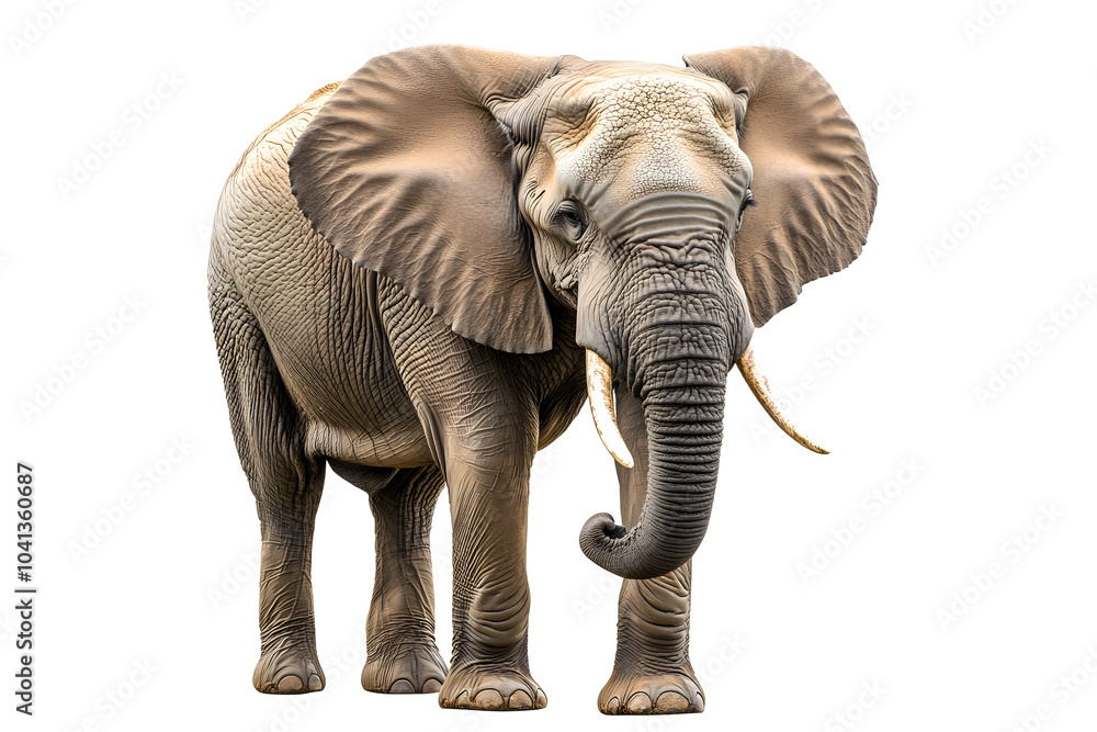 Obraz premium Elephant isolated on white background