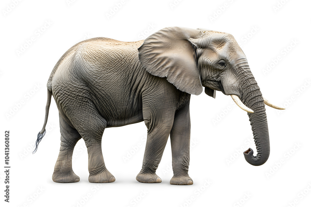Fototapeta premium Elephant isolated on white background