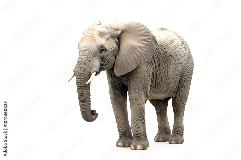 Obraz premium Elephant isolated on white background
