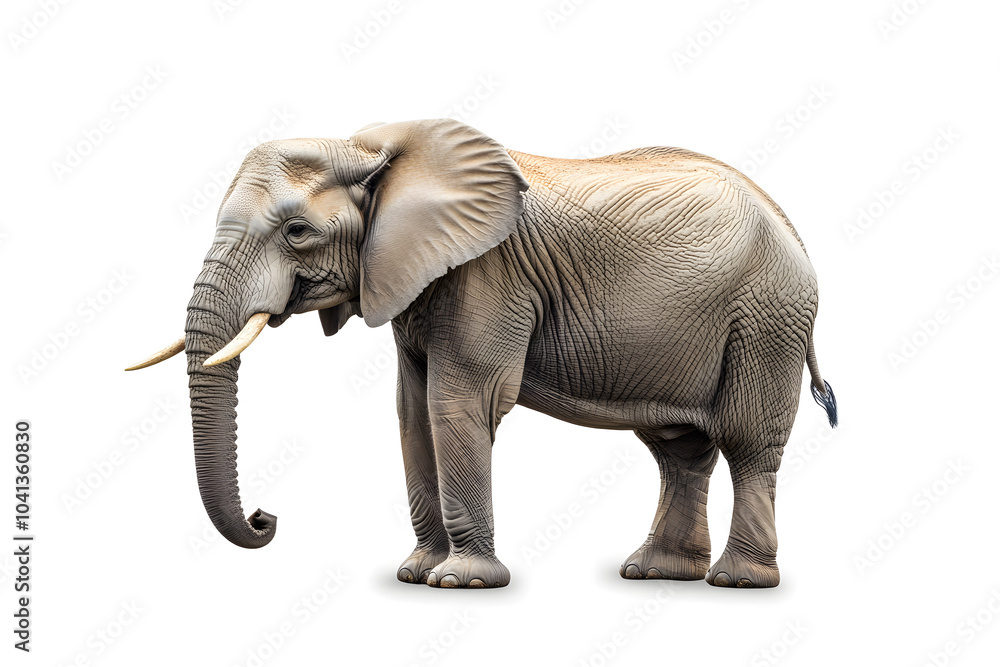 Fototapeta premium Elephant isolated on white background