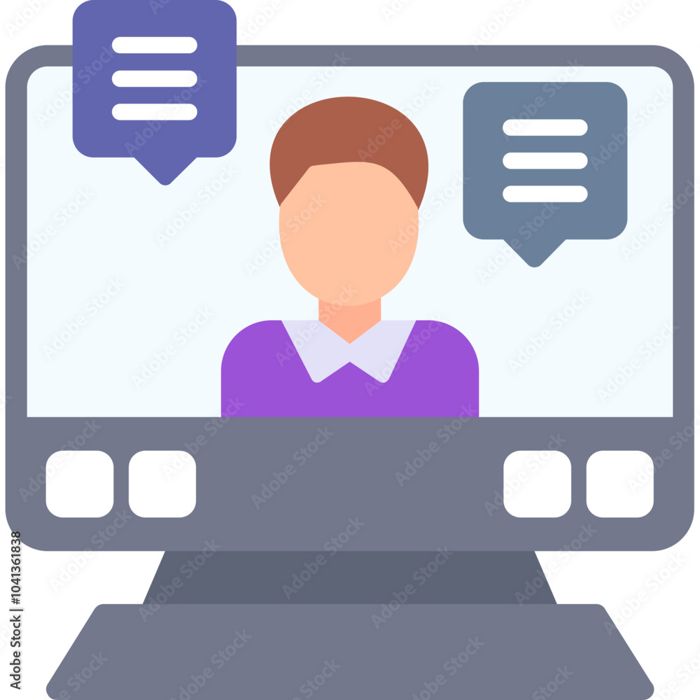 Virtual Meeting Icon Virtual Meeting Icon