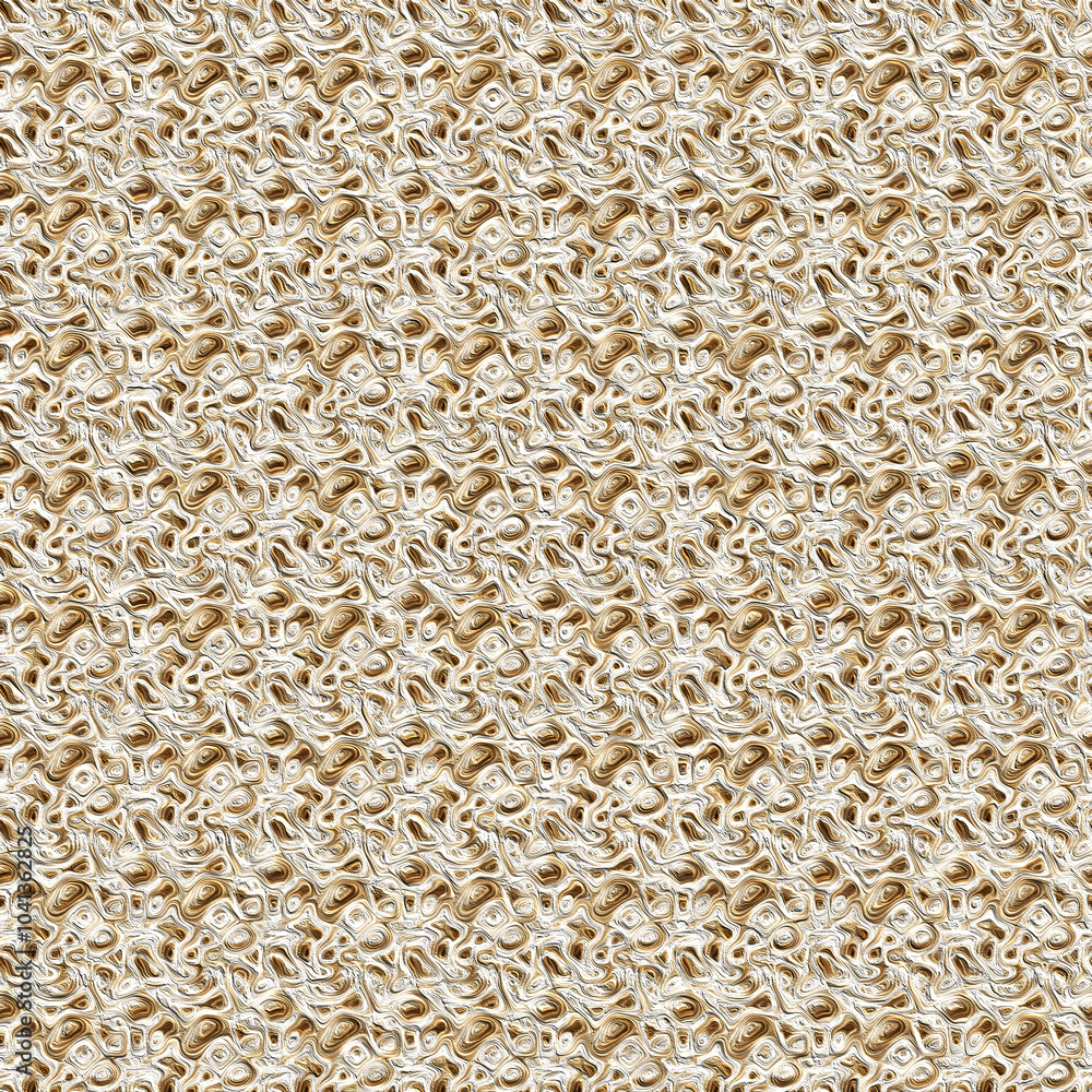 Golden and white random concrete shape abstract texture seamless oil paint background