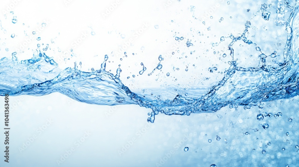 Clear Water Splash on White Background Clear Water Splash on White Background