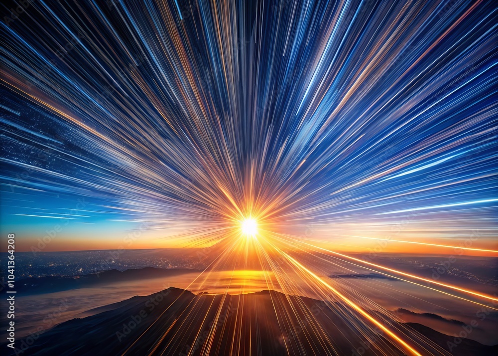 Abstract Speed Background with Star Trails and Dynamic Rays in Minimalist Photography, Capturing Motion and Energy in 3D Rendering Abstract Speed Background with Star Trails and Dynamic Rays in Minimalist Photography, Capturing Motion and Energy in 3D Rendering
