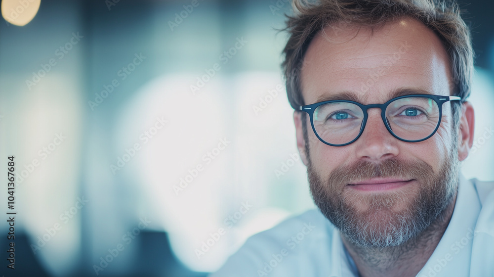 Obraz premium Business Consultant Providing Guidance in Modern Office Setting