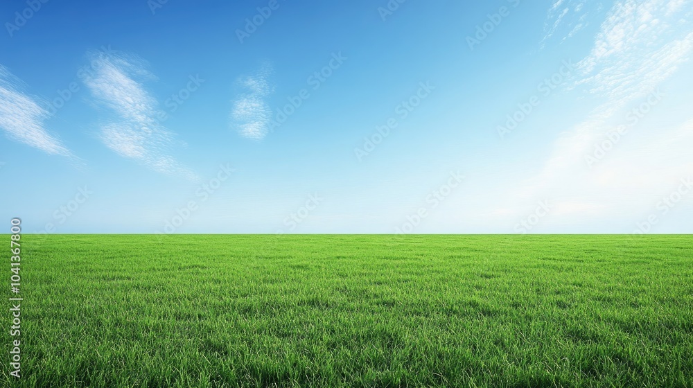 Lush Green Field Under a Clear Blue Sky Lush Green Field Under a Clear Blue Sky