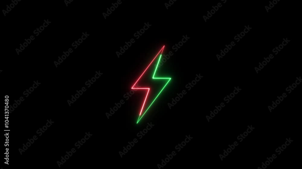 Glowing neon thunder bolt sign animation. Neon lightning flash icon, electrical discharge. Neon lightning bolt icon video footage. neon line battery charging power icon. Glowing neon thunder bolt sign animation. Neon lightning flash icon, electrical discharge. Neon lightning bolt icon video footage. neon line battery charging power icon.