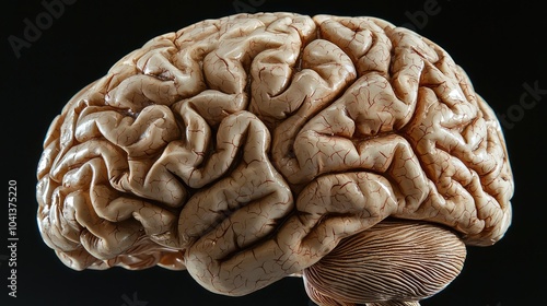 Detailed Model of Human Brain in Close-Up Photography