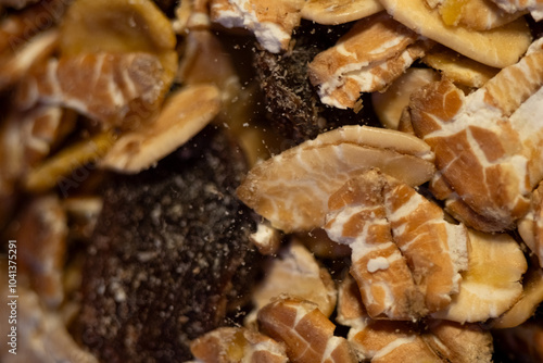 Close-up view of assorted natural muesli