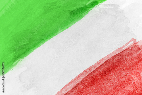 Iranian flag brush stroke grunge background.