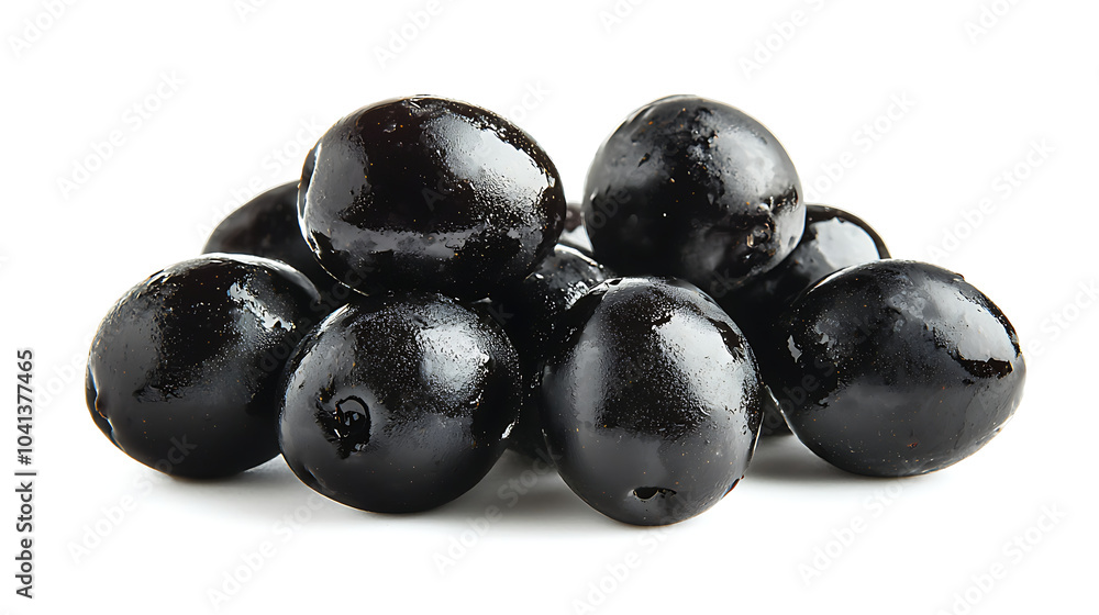Black Olives Isolated on White Background Black Olives Isolated on White Background