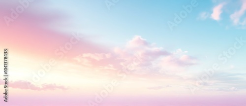 Colorful clouds at sunset, peaceful sky view