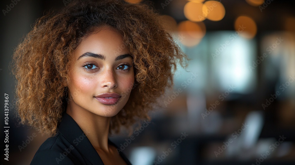 Close-Up of a Posed Black Woman Delivering a Keynote Speech in a Well-Lit Executive Boardroom Close-Up of a Posed Black Woman Delivering a Keynote Speech in a Well-Lit Executive Boardroom