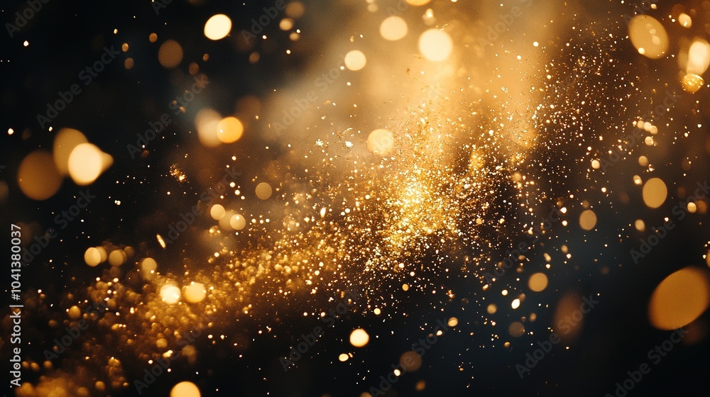 Obraz premium Golden Sparkle Background for Creative Projects