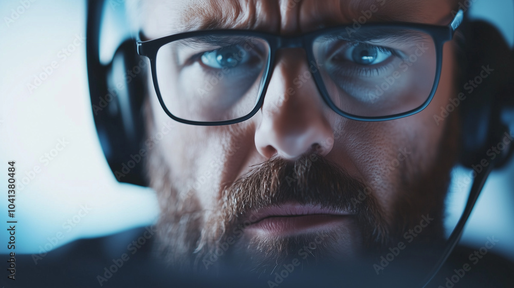 Man Frustrated on Phone Call with Customer Service Hotline Man Frustrated on Phone Call with Customer Service Hotline