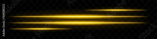 Glowing yellow light streaks. Horizontal beams, abstract, bright lines, radiant, futuristic, shine, luminous, energy, dynamic, glowing effect, motion, laser, neon.