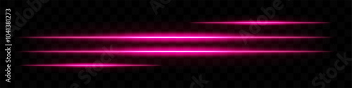 Glowing pink light streaks. Horizontal beams, abstract, bright lines, radiant, futuristic, shine, luminous, energy, dynamic, glowing effect, motion, laser, neon.