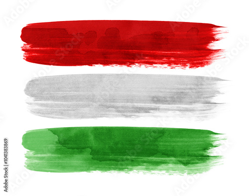 Canvas Print Hungary brush stroke flag background.