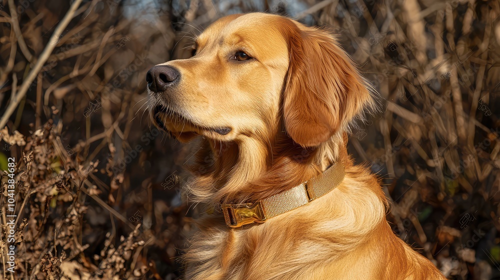 Obraz premium Majestic Golden Retriever in Natural Setting