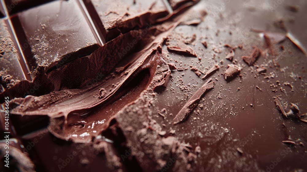 Close-Up Chocolate Bar with Rich Texture and Detail Close-Up Chocolate Bar with Rich Texture and Detail