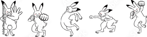 鳥獣戯画　攻撃