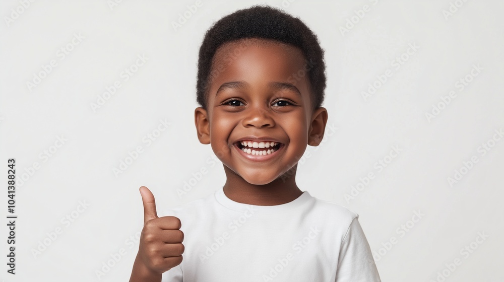 Black kid boy thumbs up Black kid boy thumbs up