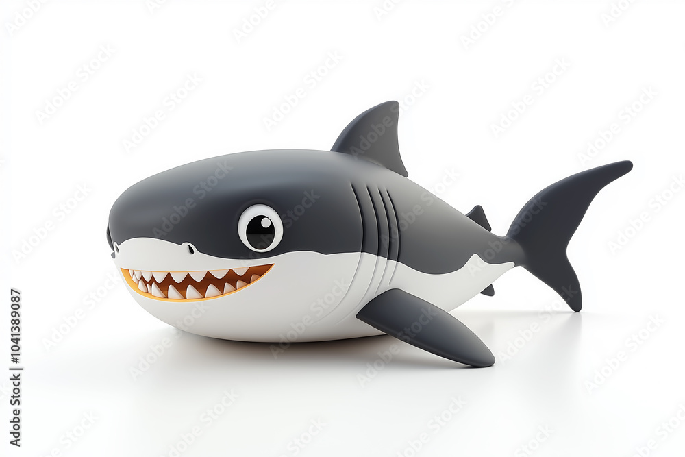 Plasticine shark isolated on white background Plasticine shark isolated on white background