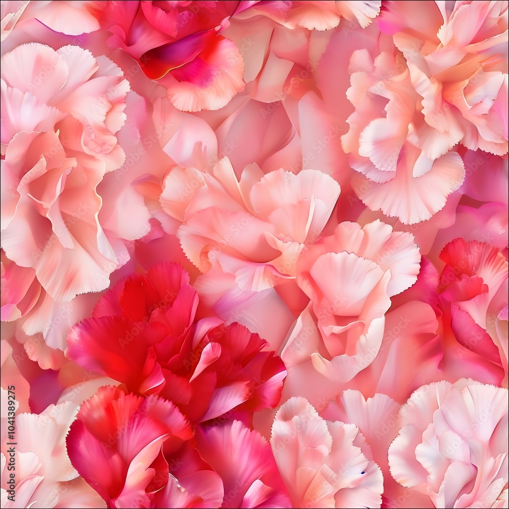 Carnation (Affection, Gratitude)_
An abstract design with carnation petals in pink and red. Carnation (Affection, Gratitude)_
An abstract design with carnation petals in pink and red.