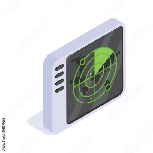 Take a look at this creatively crafted radar screen isometric vector