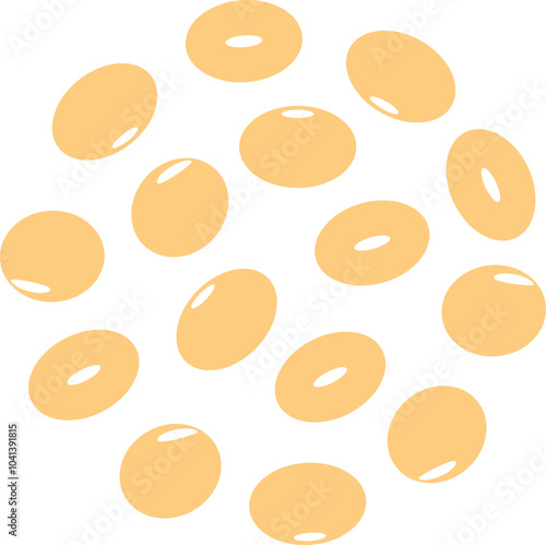 Soybean bean logo. Isolated soybean bean on white background