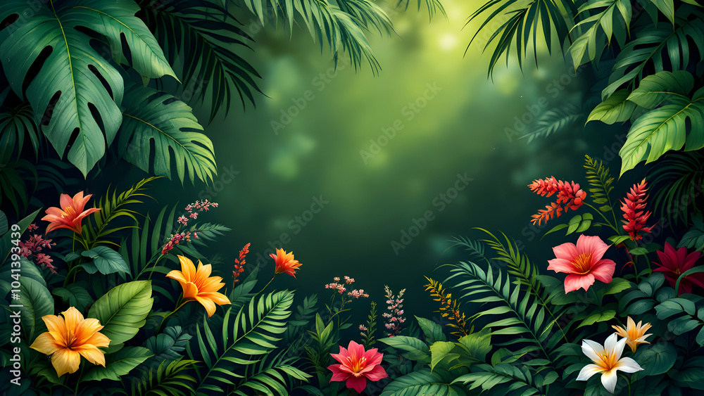 Tropical forest nature background Tropical forest nature background