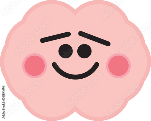 Happy Brain Cute 2D Character or Illustration | Useful for describing mental health, state of mind, emotions, feelings, |