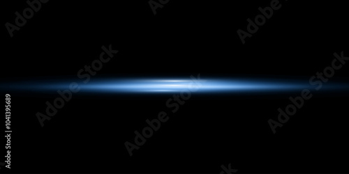 Blue glare star rays light effect, vector glowing light flashes, twinkle, vector illustration.