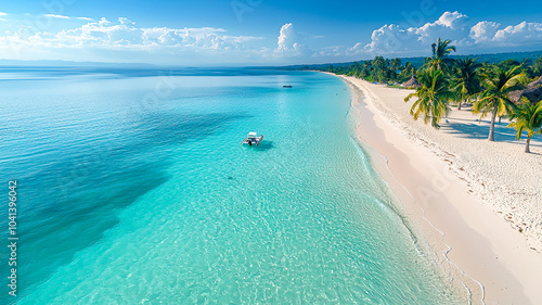 Ein tropischer Strand auf einer Insel