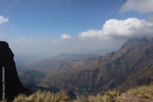 Amphitheatre view in Royal Natal National Park, Drakensberg, South Africa photo