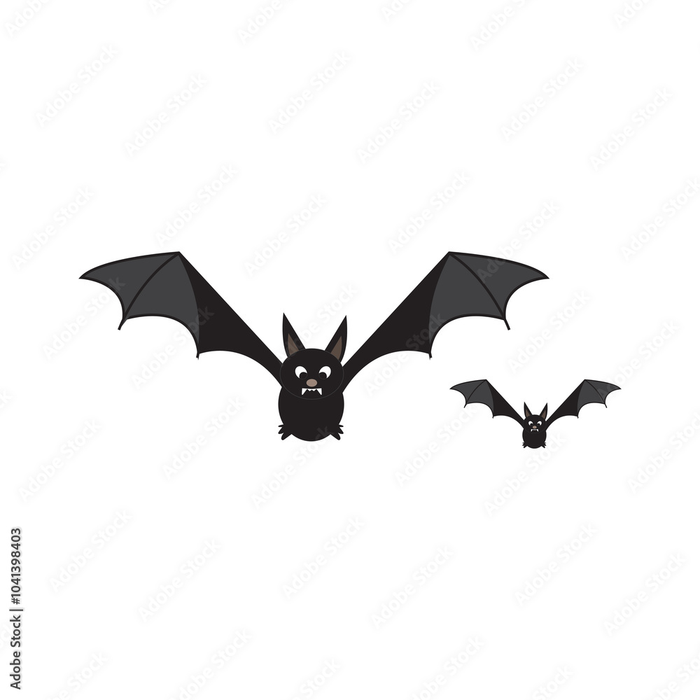 Obraz premium bat icon illustration flat