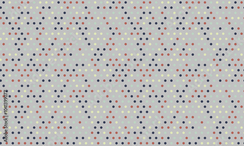 Vector dotted pattern with colorful geometric circles. Perfect for textile, seamless wallpapers, and trendy abstract backgrounds for modern design.