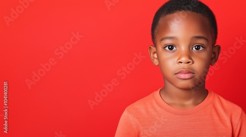 Black kid boy isolated on background