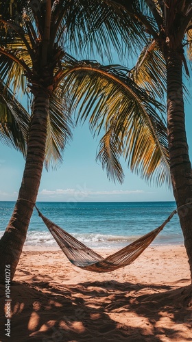 Serene Hammock Escape Between Palm Trees