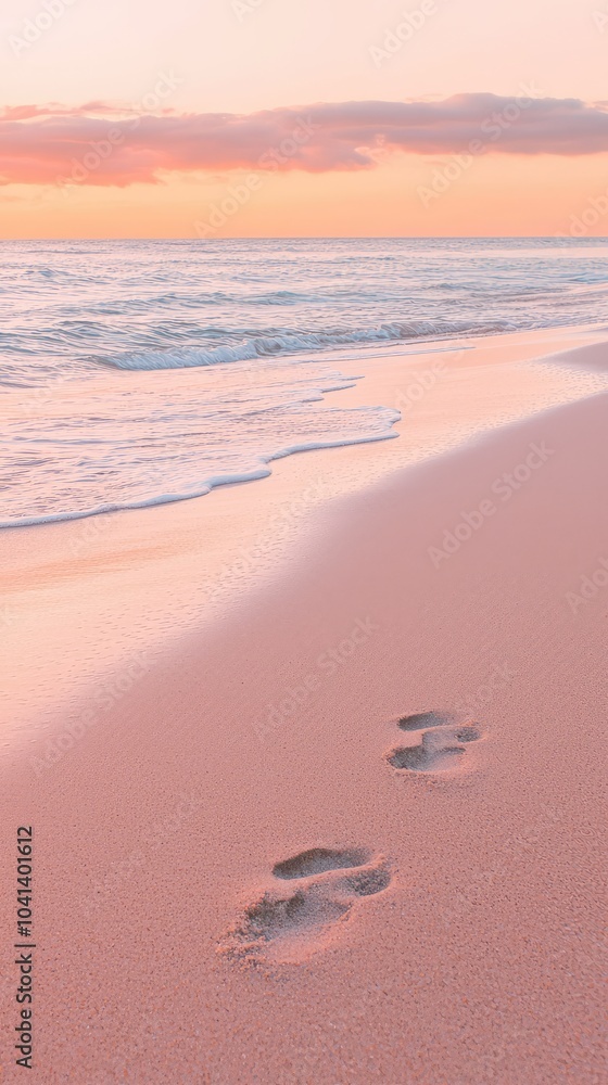 Peaceful Summer Beach Sunrise with Gentle Waves Peaceful Summer Beach Sunrise with Gentle Waves