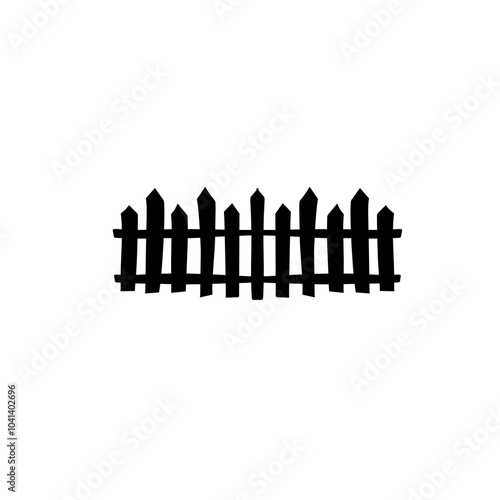 spooky Halloween fence silhouette