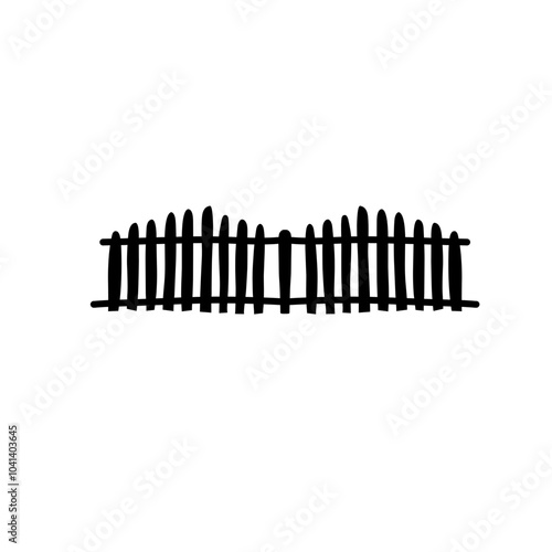 spooky Halloween fence silhouette