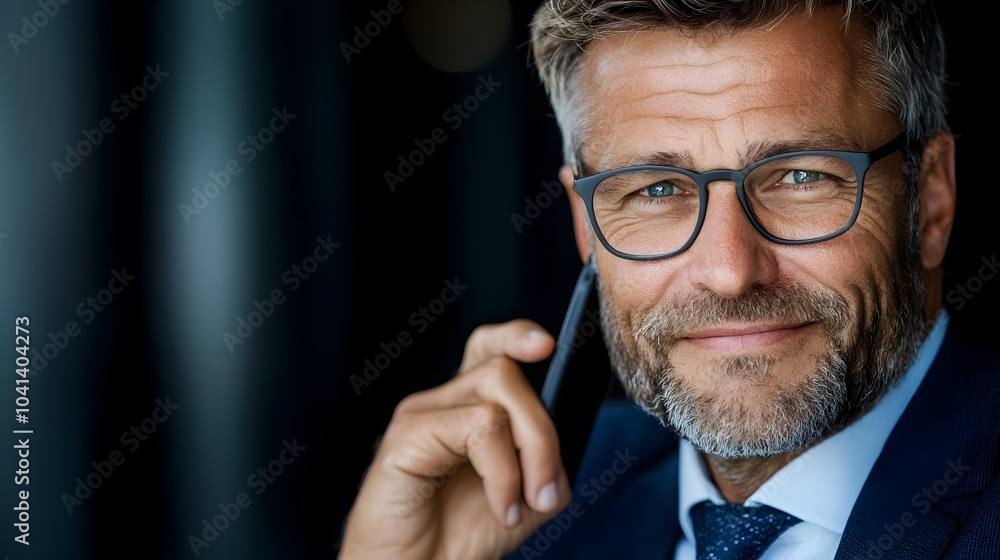 Confident and successful middle aged professional businessman in formal business attire holding a smartphone and looking away confidently on a white studio background Confident and successful middle aged professional businessman in formal business attire holding a smartphone and looking away confidently on a white studio background
