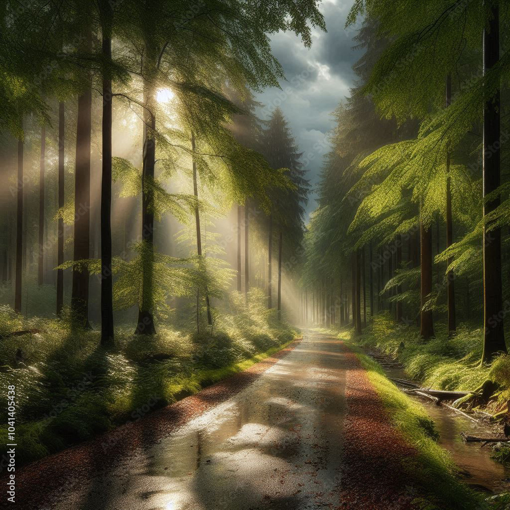 Fototapeta premium morning in the forest