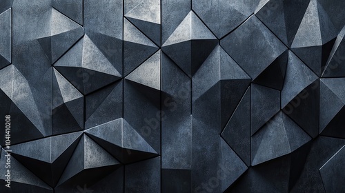 Wallpaper Mural Abstract Monochrome Triangular Mosaic: A Study in Depth and Dimension Torontodigital.ca