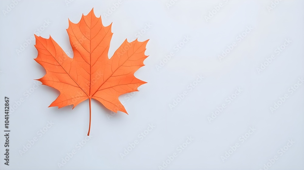 Orange Maple Leaf White Background Orange Maple Leaf White Background