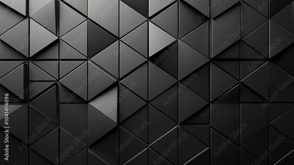 Abstract Monochrome Triangular Mosaic: A Study in Depth and Dimension Abstract Monochrome Triangular Mosaic: A Study in Depth and Dimension