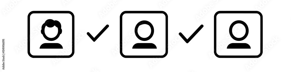 Modern set of user account icons. A collection of login registration illustrations and symbols. Modern set of user account icons. A collection of login registration illustrations and symbols.
